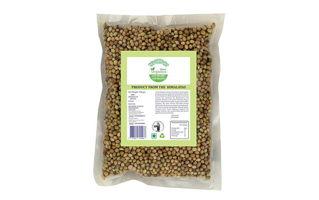 Arena Organica Coriander    Pack  100 grams